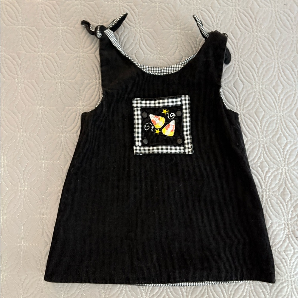 Corduroy candy corn dress